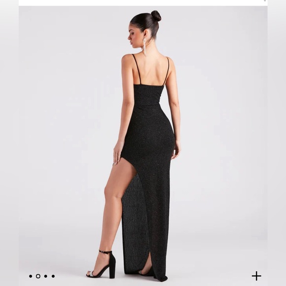 Windsor Black Formal Dress w/ Sparkles - Picture 2 of 5